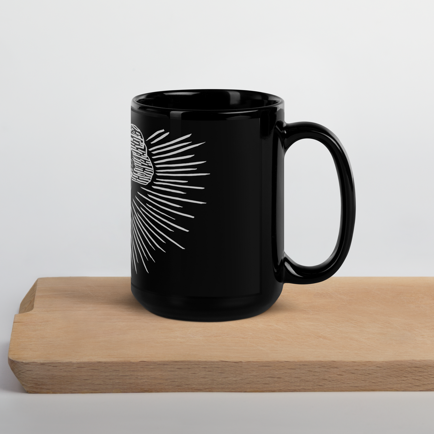 All Seeing Eye on Black Glossy Mug