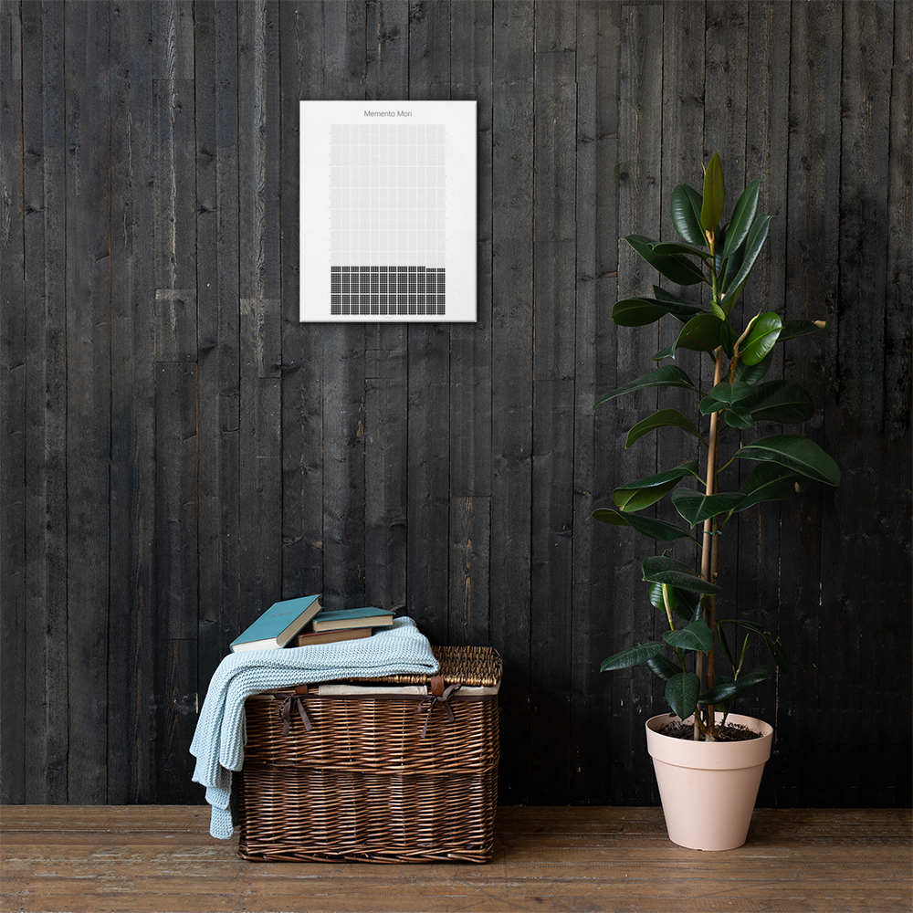 Personalized Life Calendar on Canvas | Memento Mori | Life in Weeks, by month | Stoicism Custom Print Stoic Reflection Wall Decor Poster