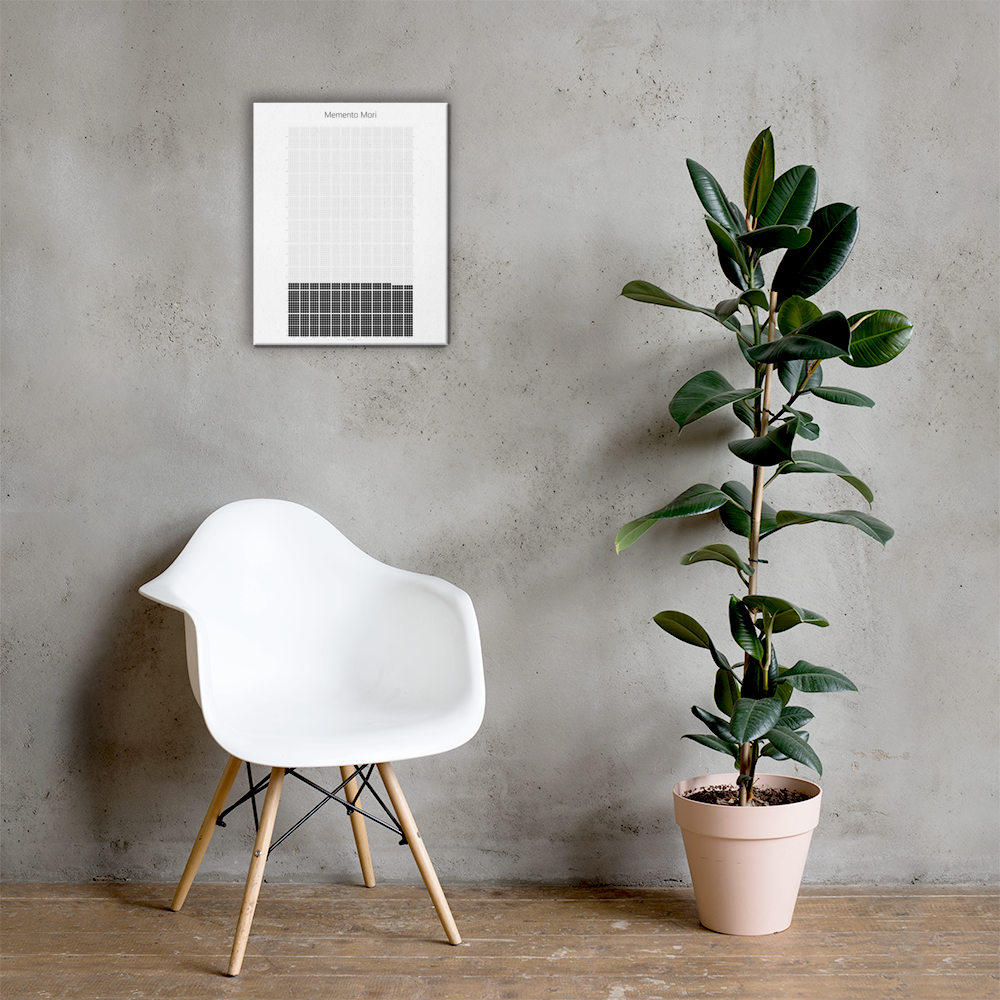 Personalized Life Calendar on Canvas | Memento Mori | Life in Weeks, by month | Stoicism Custom Print Stoic Reflection Wall Decor Poster