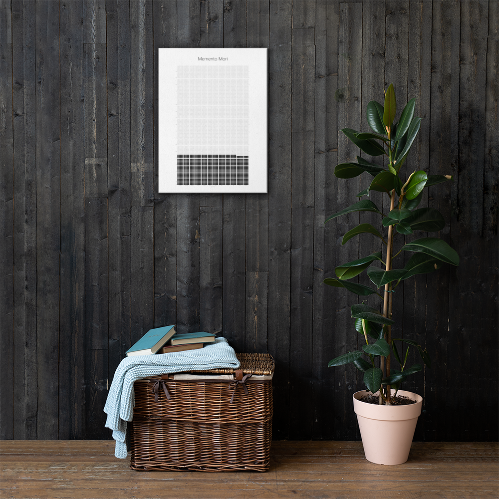 Personalized Life Calendar on Canvas | Memento Mori | Life in Weeks, by month | Stoicism Custom Print Stoic Reflection Wall Decor Poster