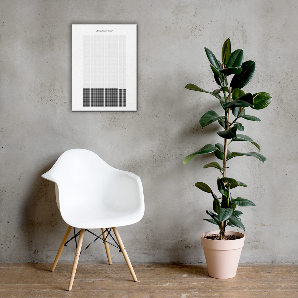 Personalized Life Calendar on Canvas | Memento Mori | Life in Weeks, by month | Stoicism Custom Print Stoic Reflection Wall Decor Poster