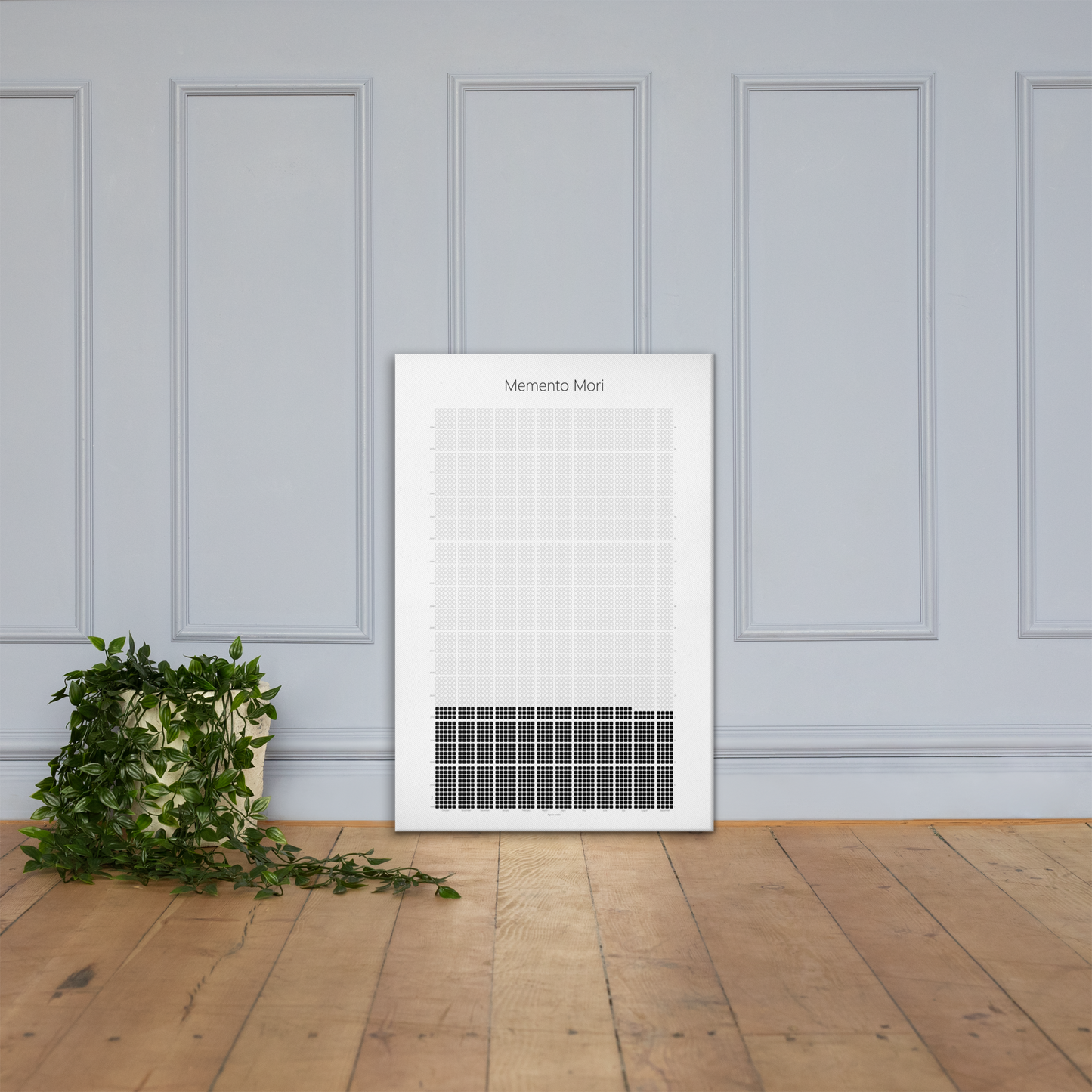 Personalized Life Calendar on Canvas | Memento Mori | Life in Weeks, by month | Stoicism Custom Print Stoic Reflection Wall Decor Poster