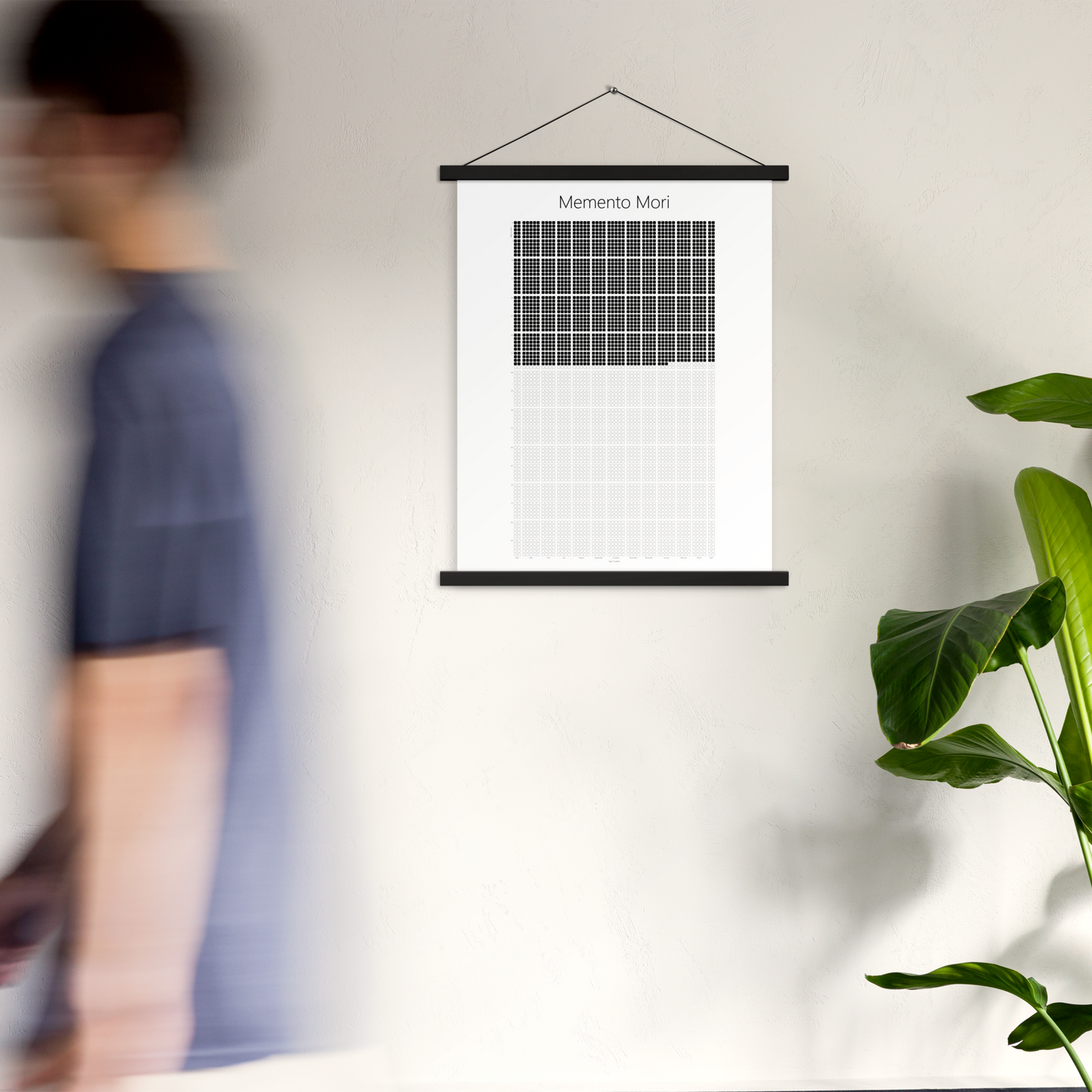 Personalized Life Calendar with Hanger | Life in Weeks, by month | Memento Mori | Stoicism Custom Print Stoic Reflection Wall Decor Poster